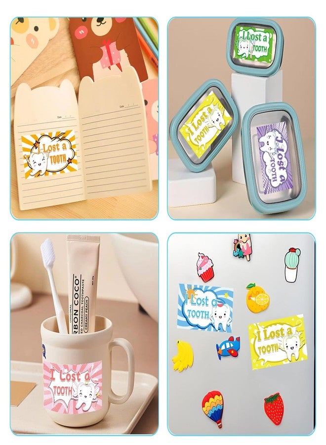 Well Tile 120Pcs I Lost a Tooth Stickers 2.5 x 1.5 Inch- Lost Tooth Stickers Teeth Stickers Decal for Boys and Girls - Image 5